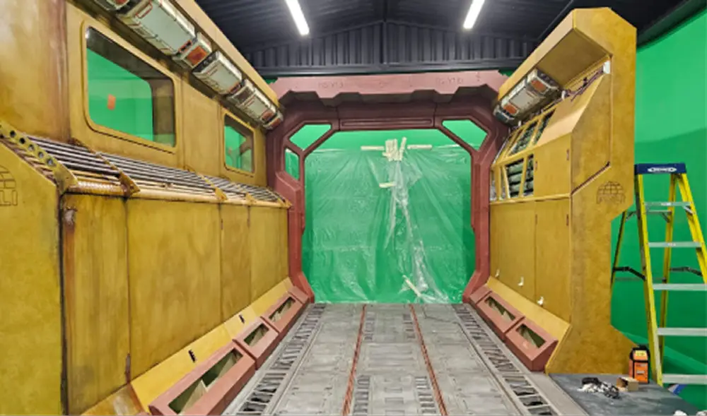 Filmmakers using the PoliVision Table for pre-production.